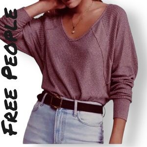 NWT Free People Santa Clara Thermal Size Small - Mulberry